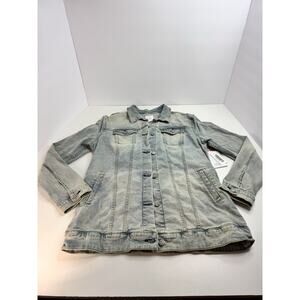 New W/tags LuLaRoe Jaxon Denim Jean Jacket Light Wash Great Stretch Size XL
